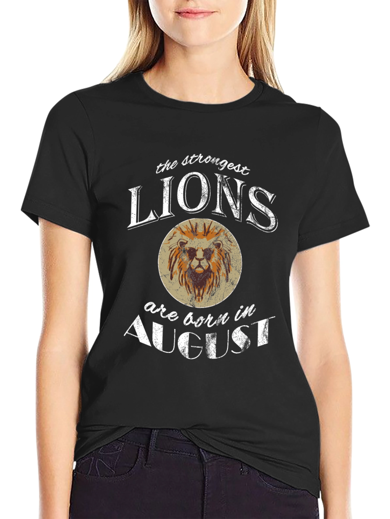 Strongest Lions Born in August T-Shirt