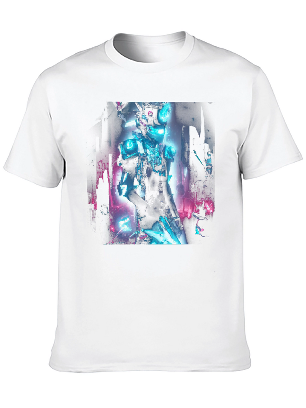Cyberpunk Robot Graphic Black T-Shirt