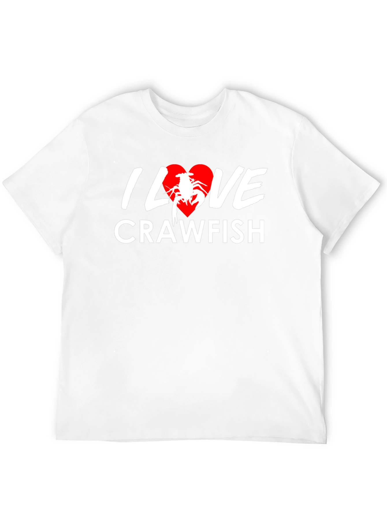 I Love Crawfish T-Shirt - Black Graphic Tee