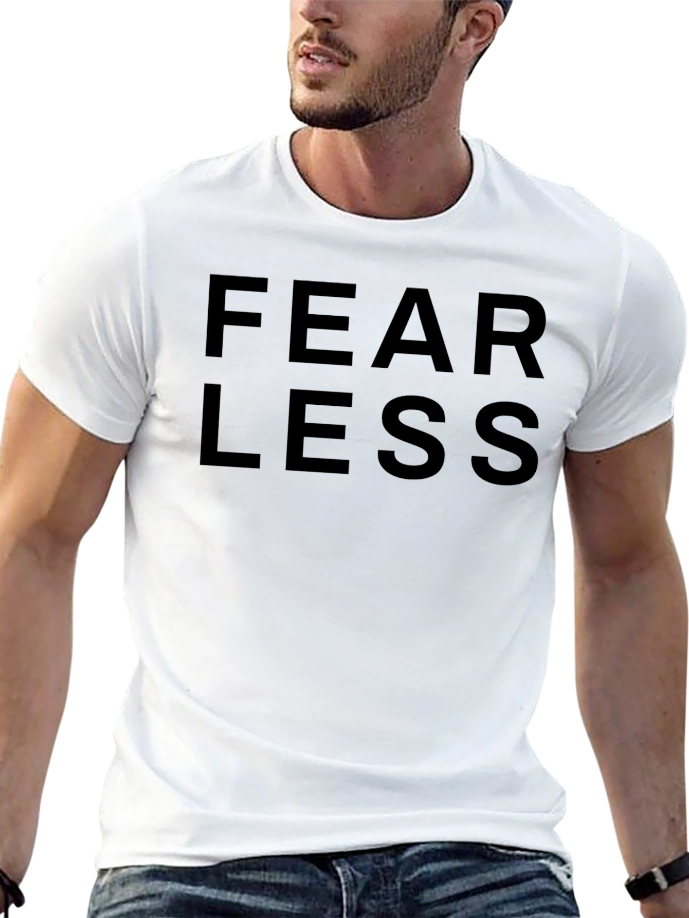 Fearless Graphic Print Crew Neck T-Shirt