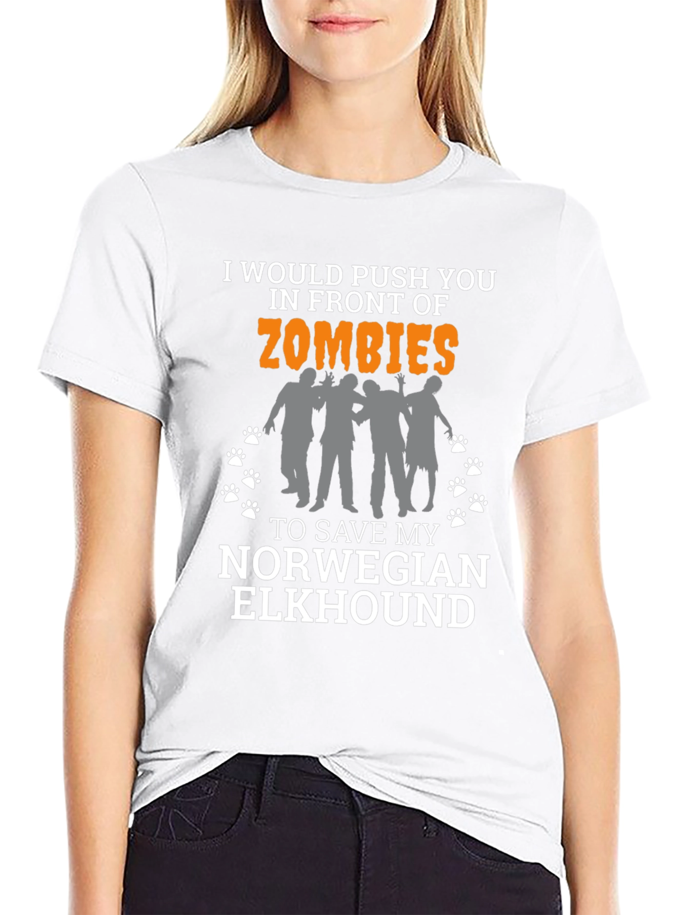 Zombie Norwegian Elkhound T-Shirt