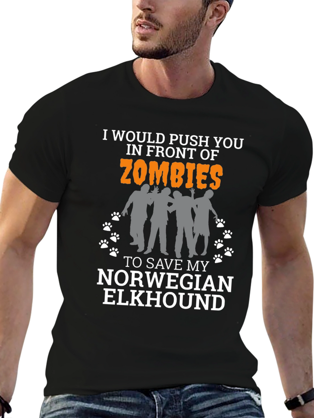 Zombie Norwegian Elkhound T-Shirt