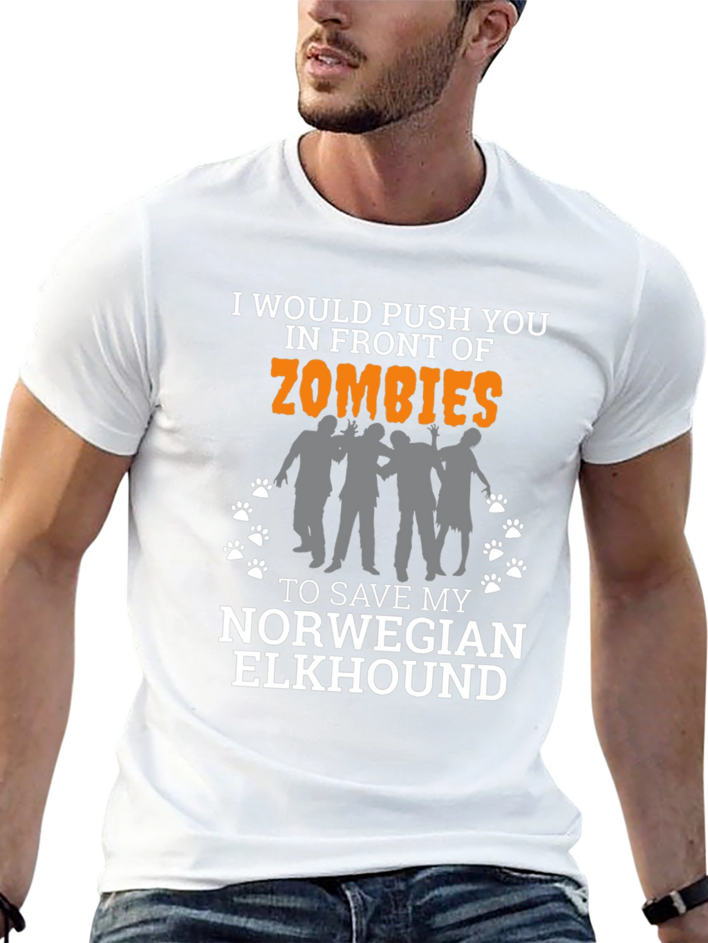Zombie Norwegian Elkhound T-Shirt