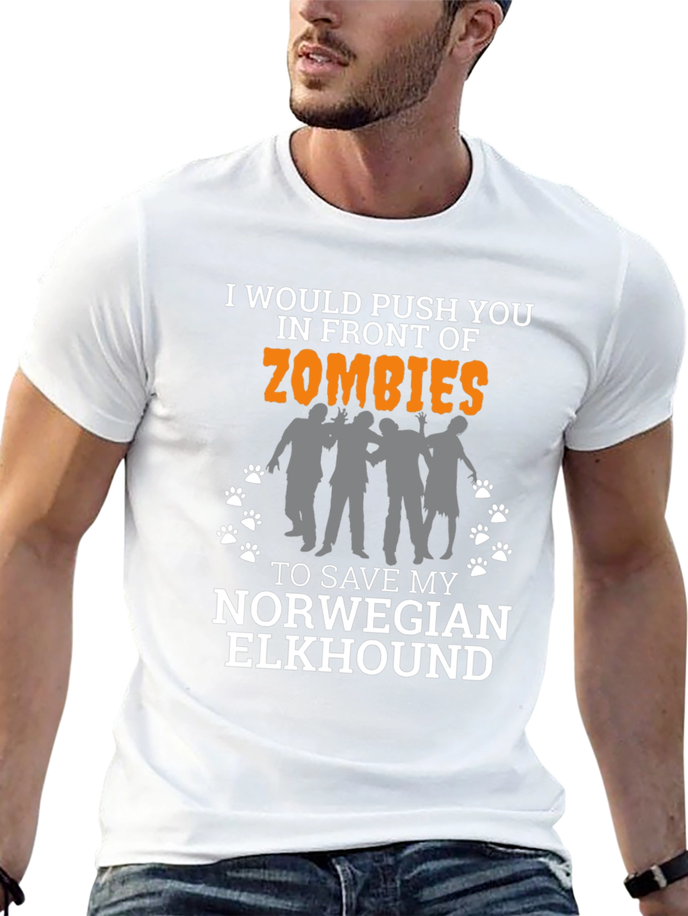 Zombie Norwegian Elkhound T-Shirt