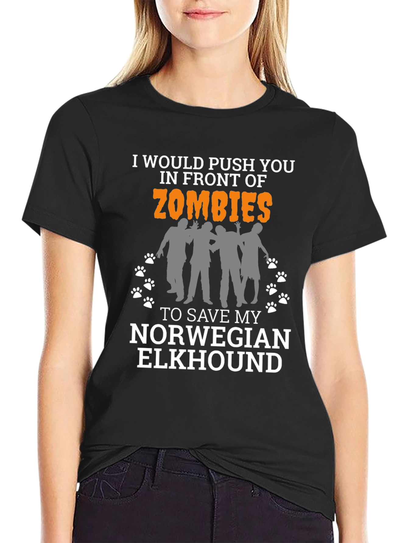 Zombie Norwegian Elkhound T-Shirt