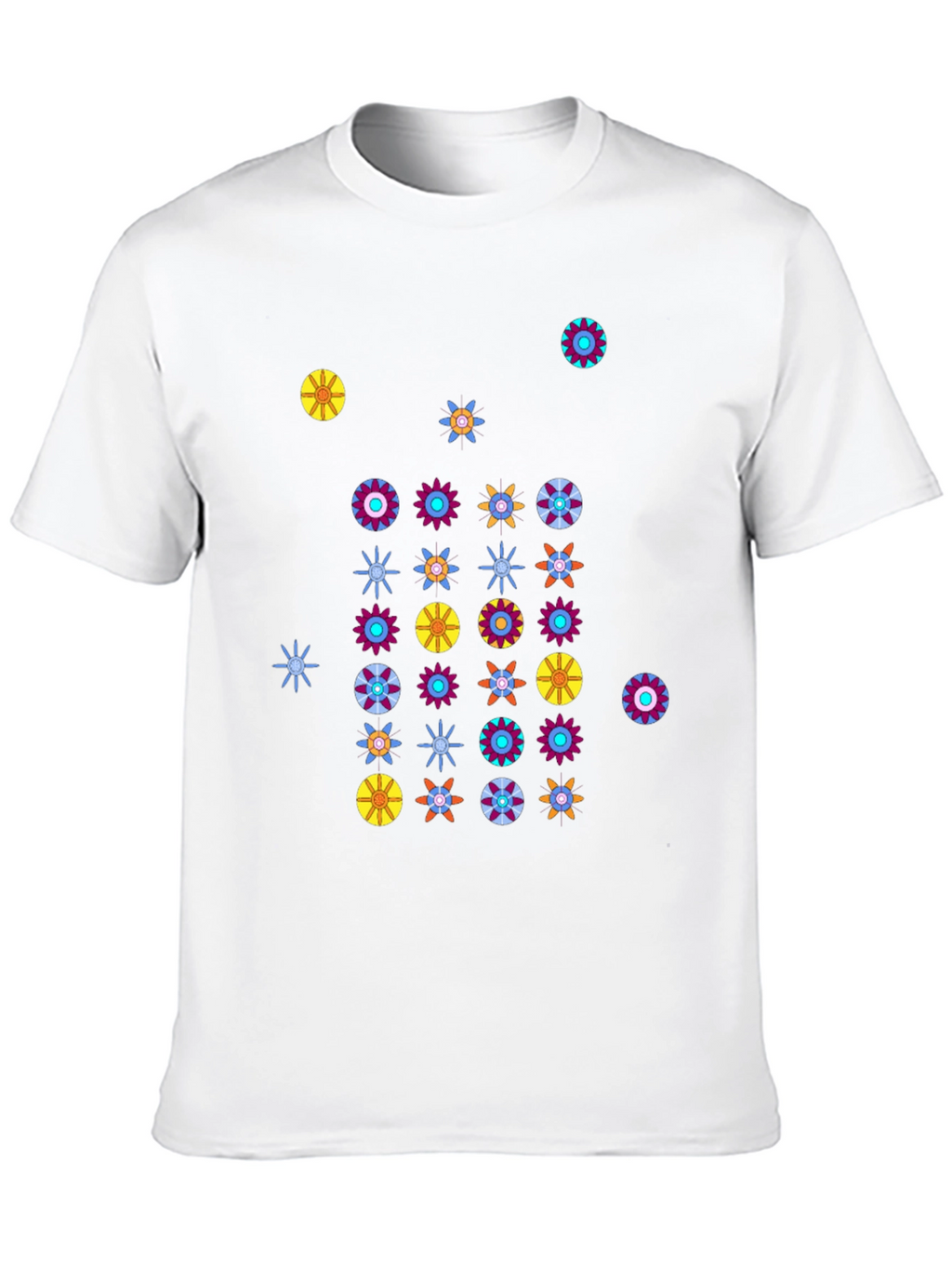 Funky Floral Black T-Shirt