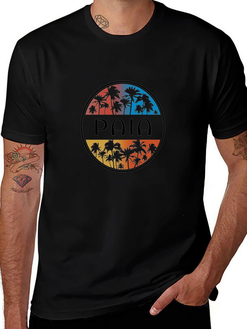 Paia Palm Tree Sunset T-Shirt