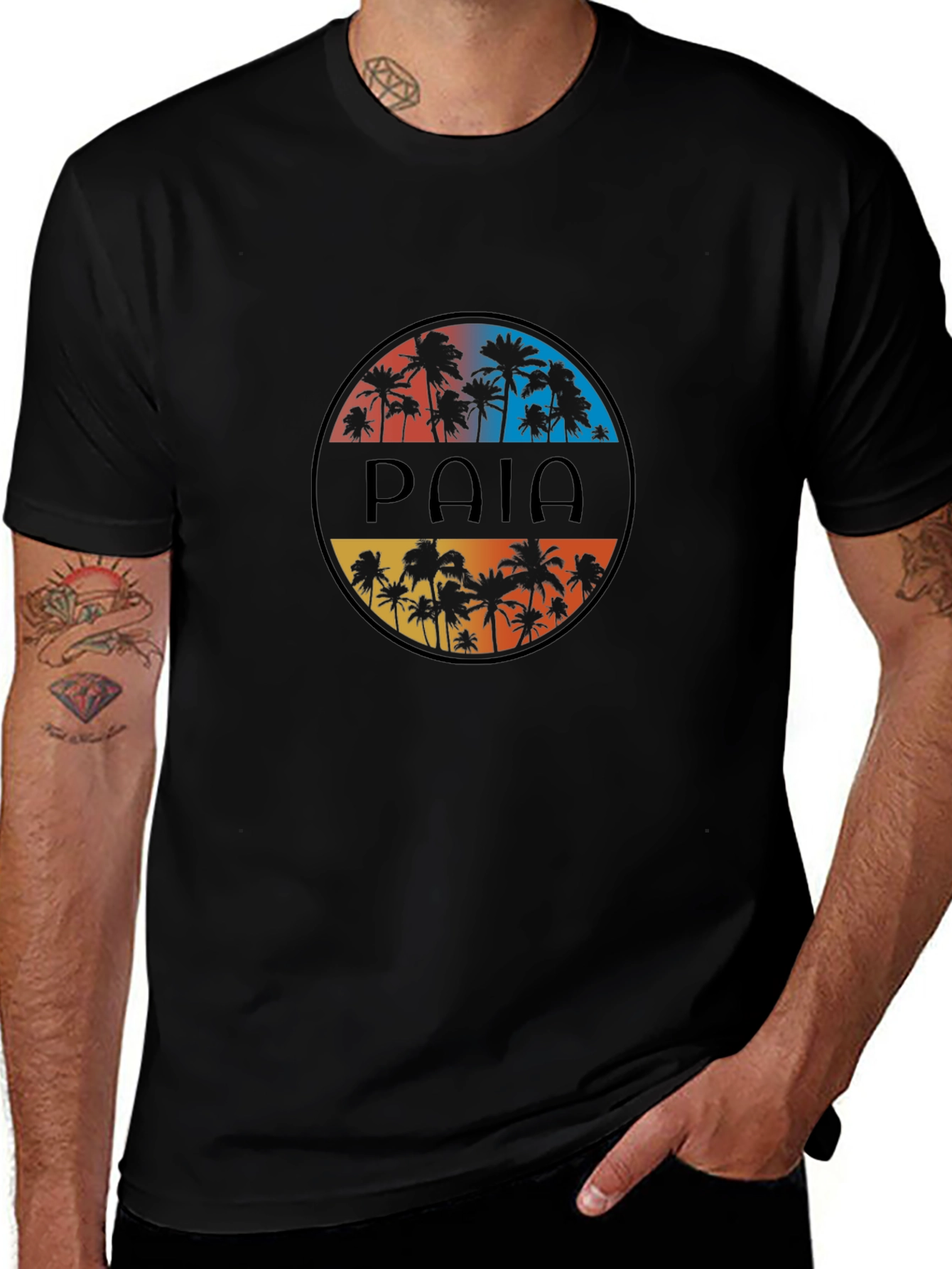 Paia Palm Tree Sunset T-Shirt