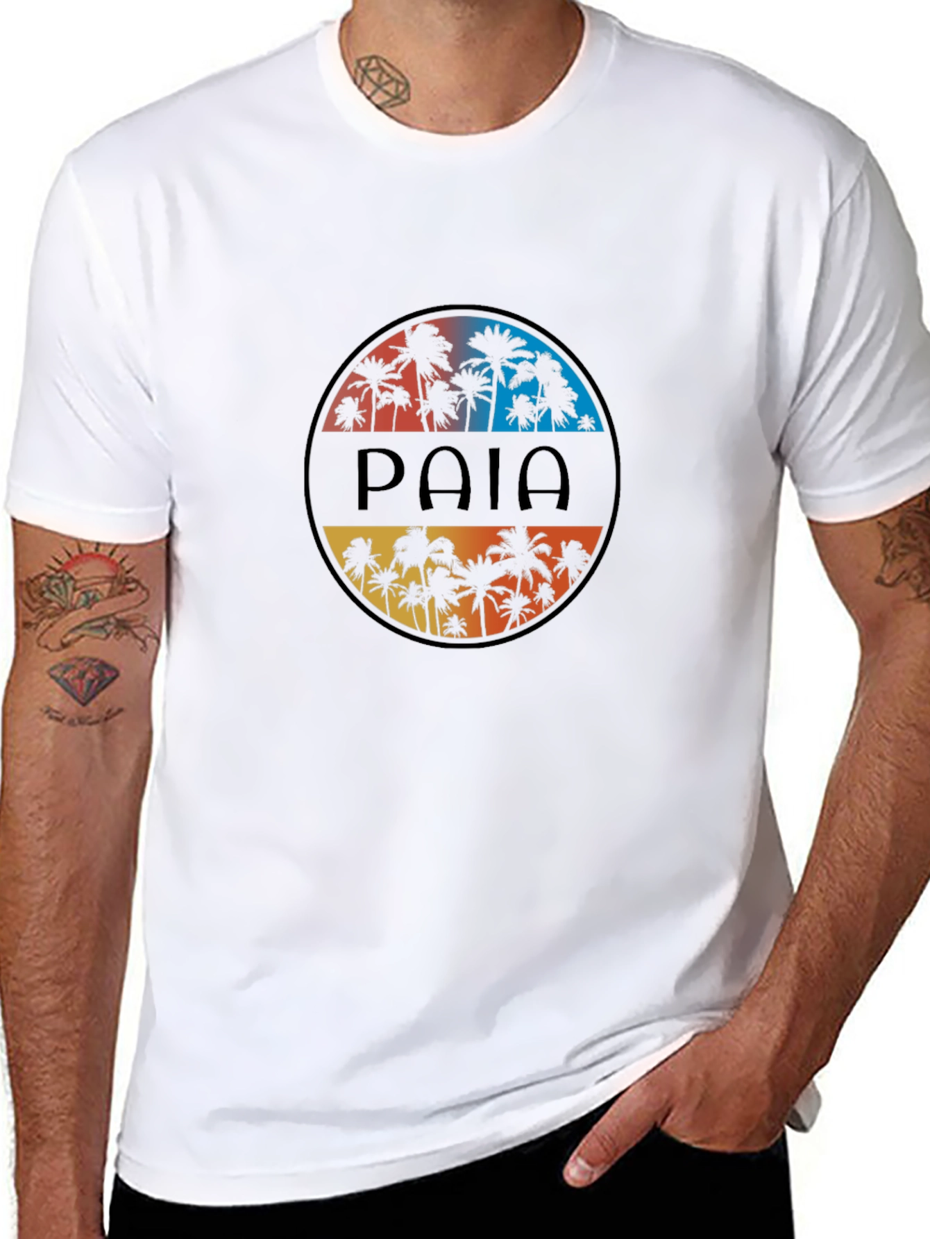 Paia Palm Tree Sunset T-Shirt