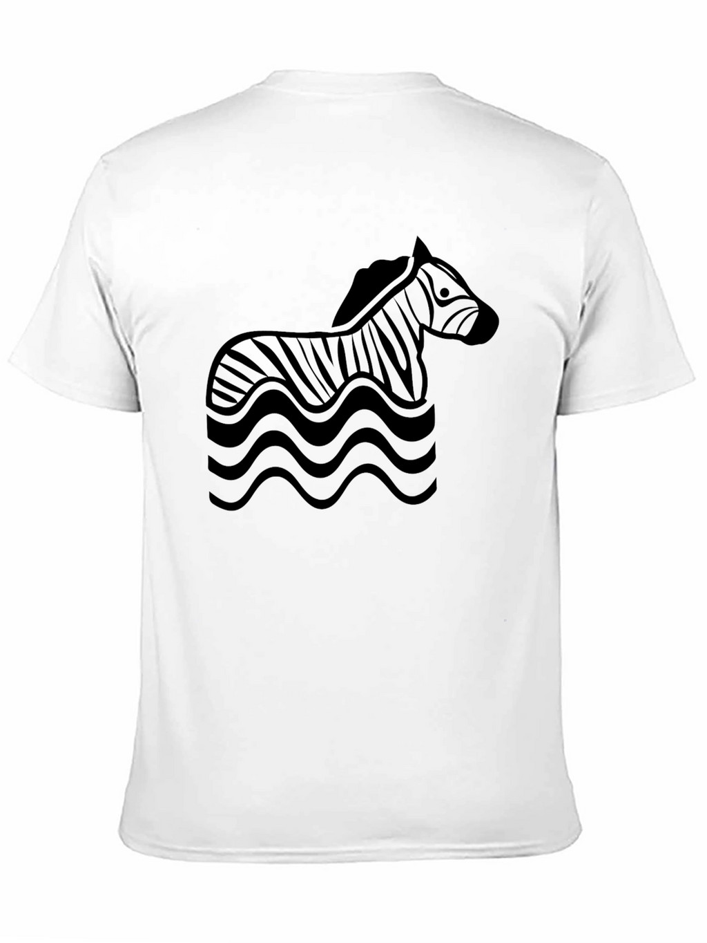 Black Zebra Wave Graphic T-Shirt