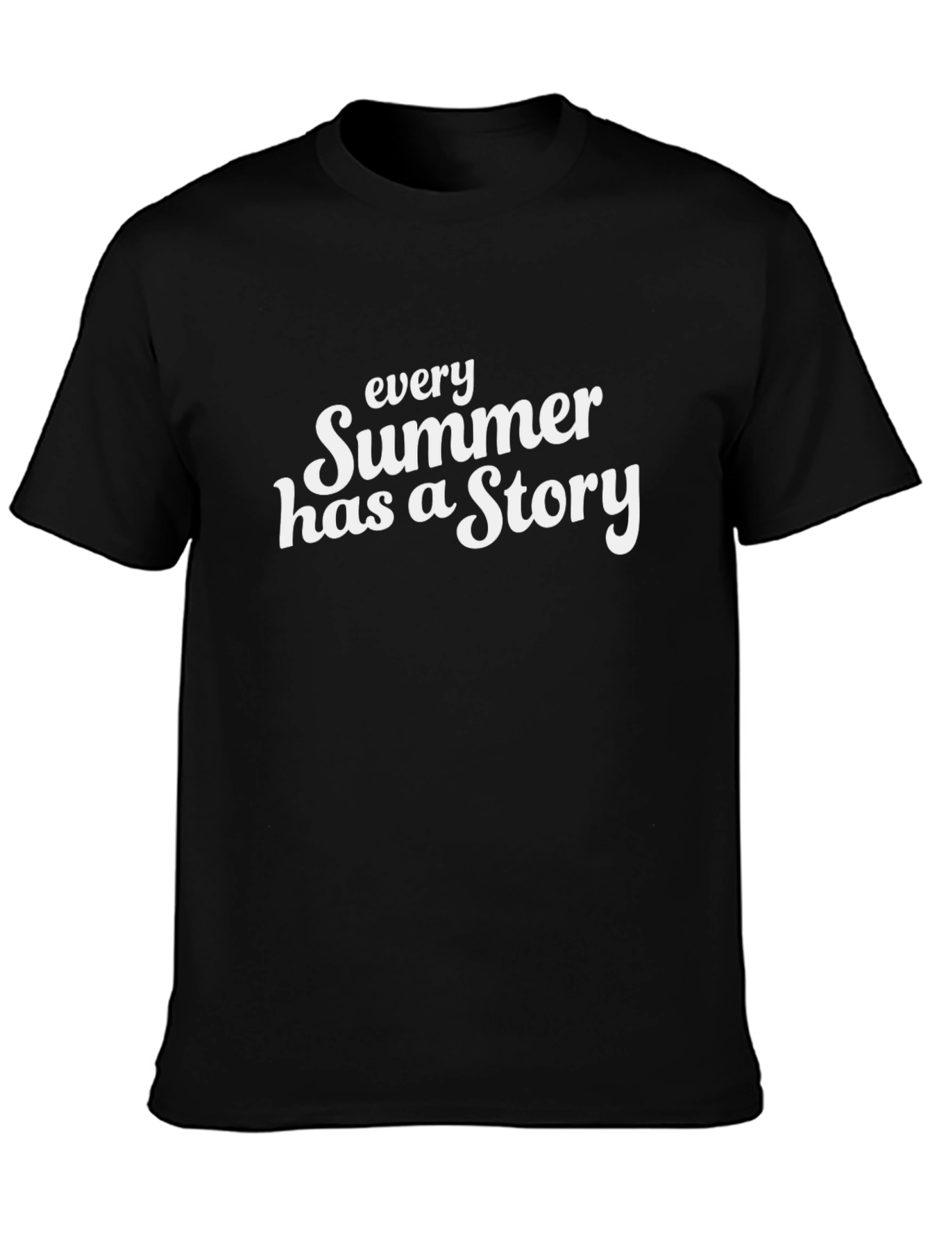Summer Story Black Graphic Tee Shirt