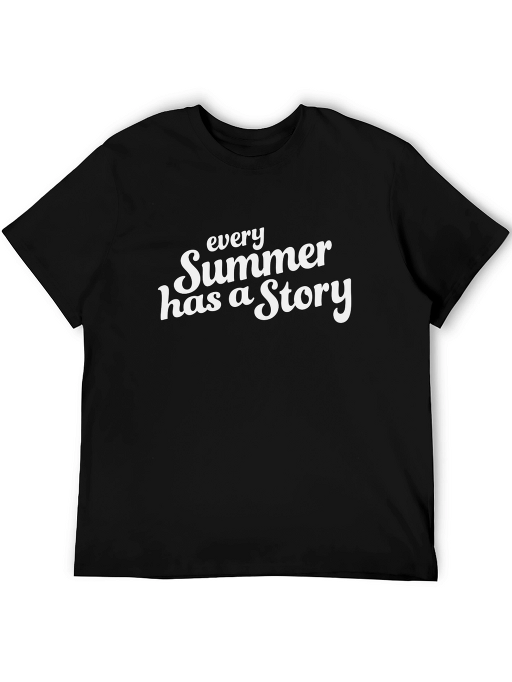 Summer Story Black Graphic Tee Shirt