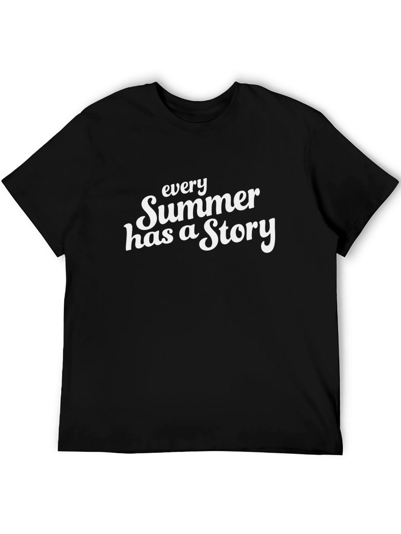 Summer Story Black Graphic Tee Shirt