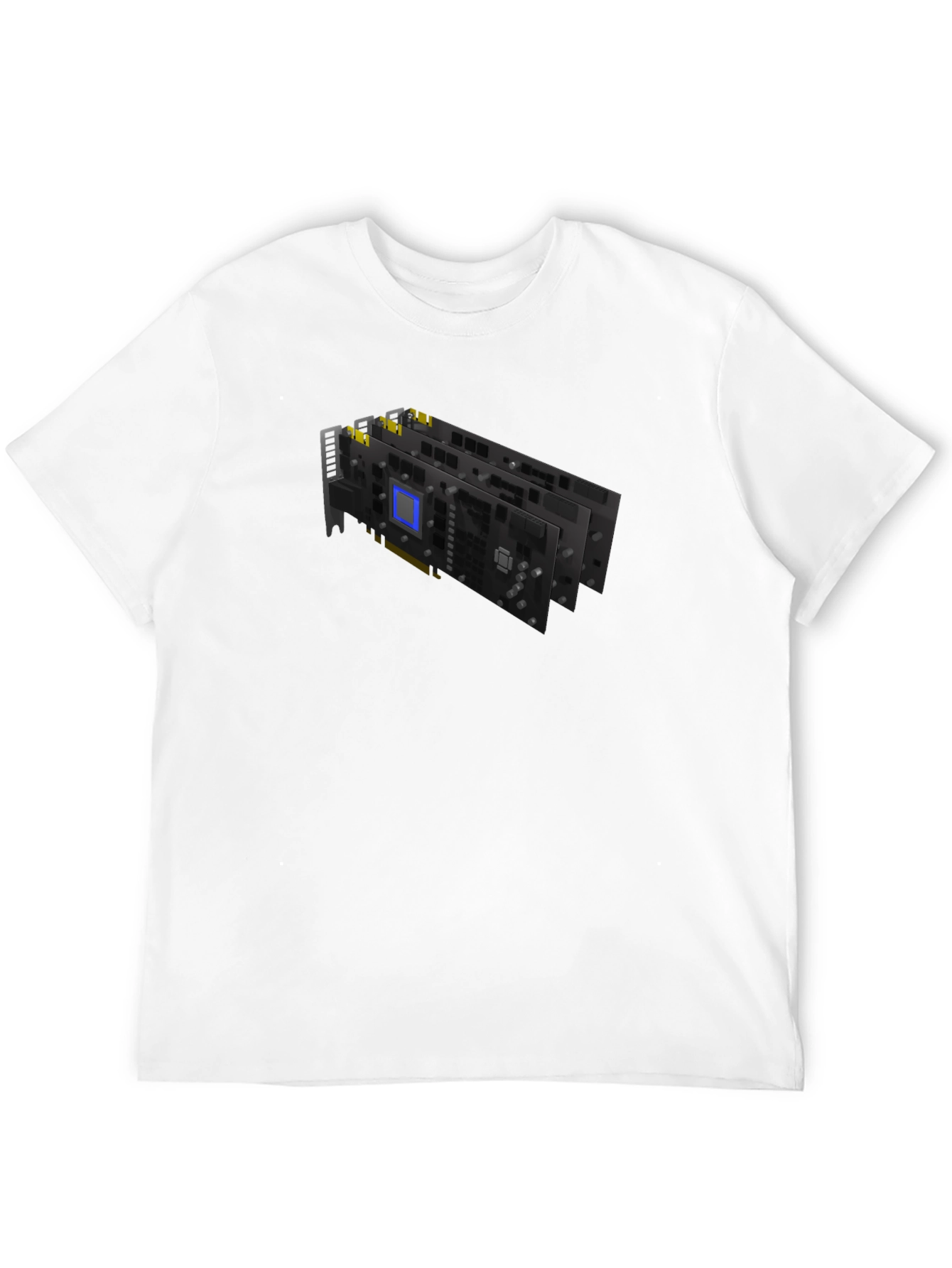Graphic Card Printed Black T-Shirt - Gamer Style