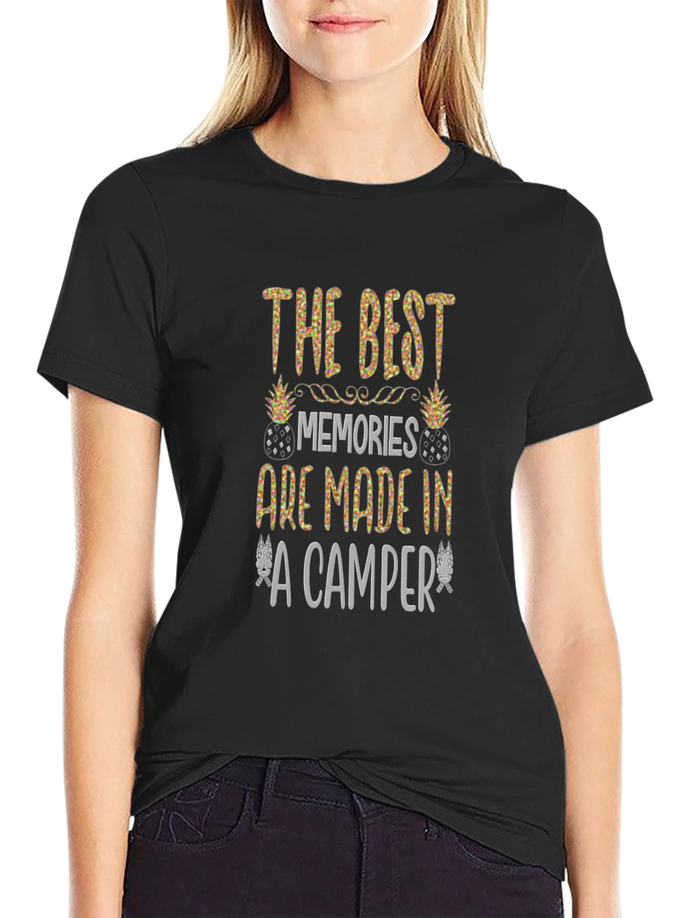 Best Memories Camper T-Shirt - Black Camping Tee