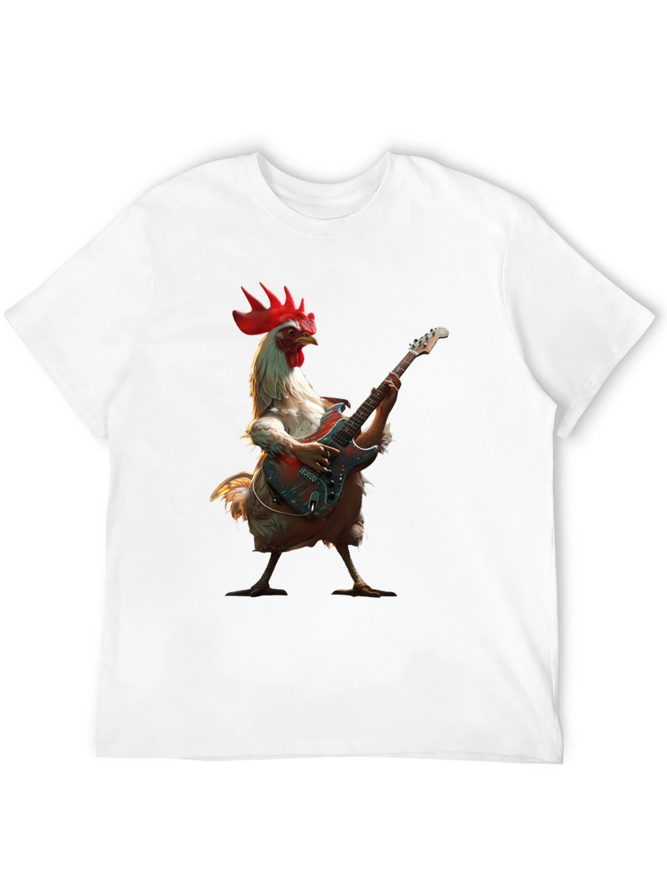 Chicken Guitarist T-Shirt - Funny Music Tee
