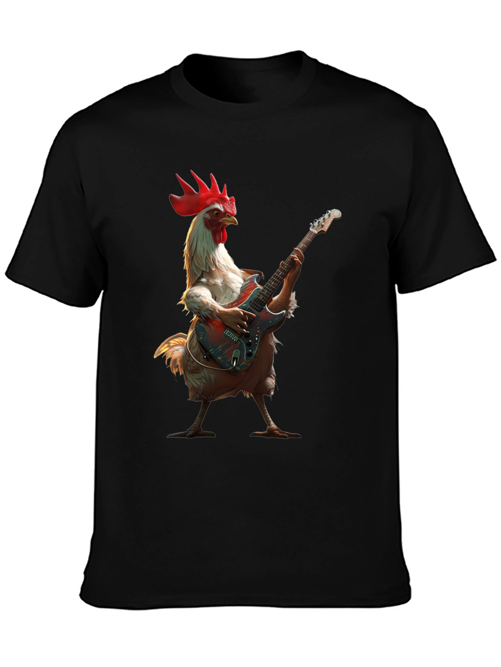 Chicken Guitarist T-Shirt - Funny Music Tee