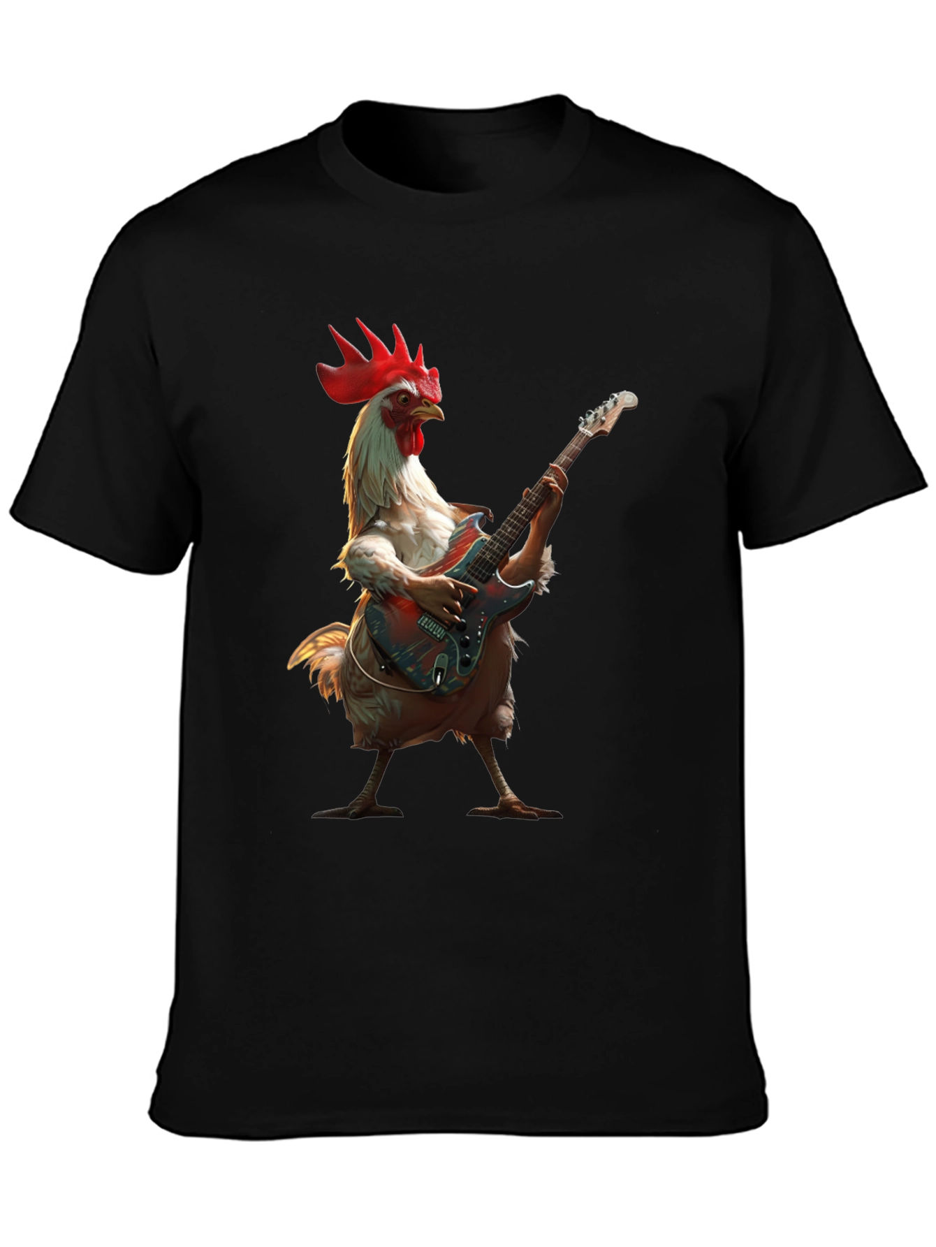 Chicken Guitarist T-Shirt - Funny Music Tee