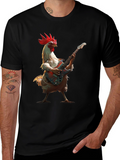 Chicken Guitarist T-Shirt - Funny Music Tee