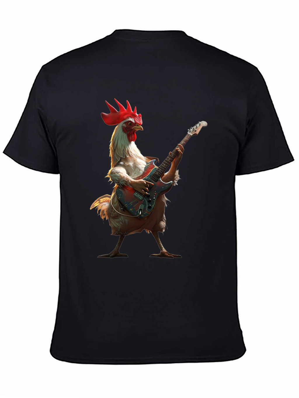 Chicken Guitarist T-Shirt - Funny Music Tee