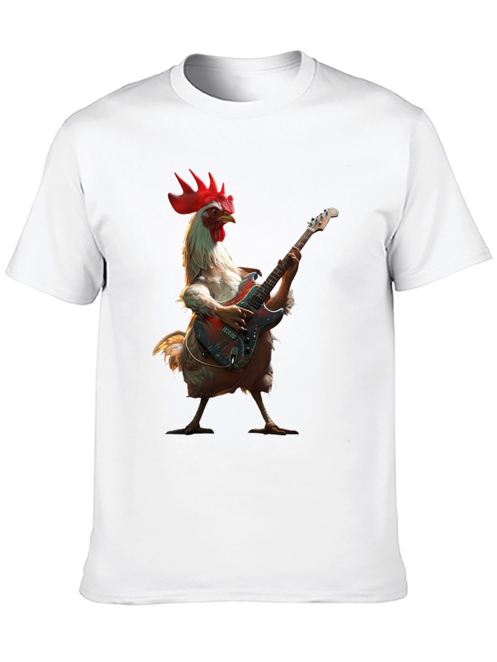 Chicken Guitarist T-Shirt - Funny Music Tee