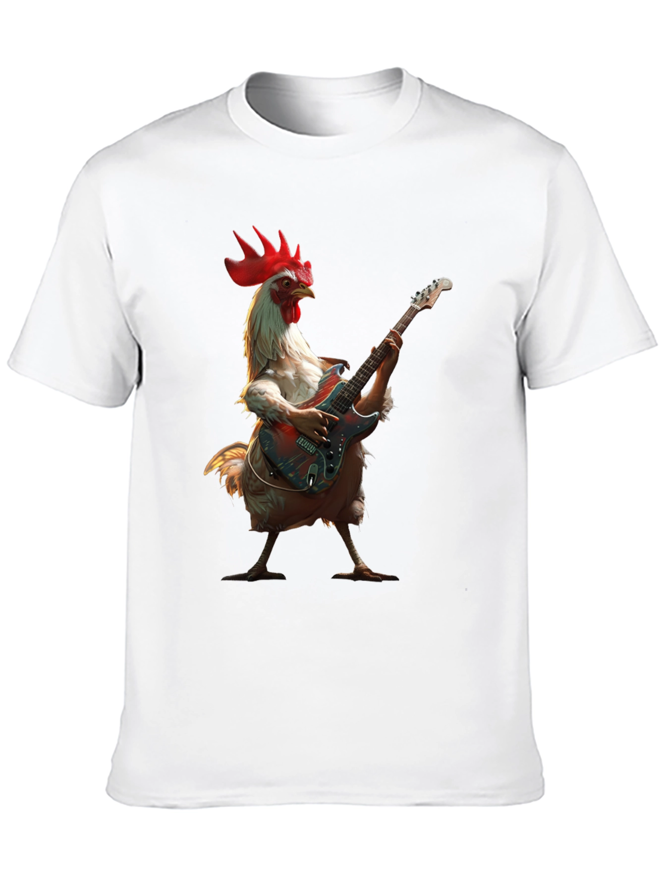 Chicken Guitarist T-Shirt - Funny Music Tee