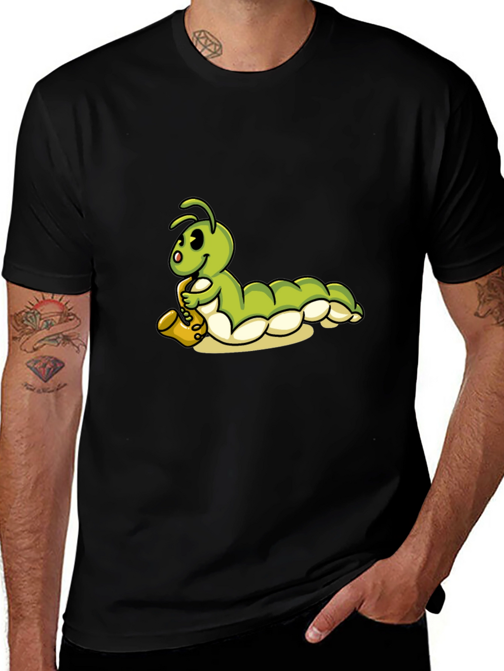 Caterpillar Saxophone Black T-Shirt
