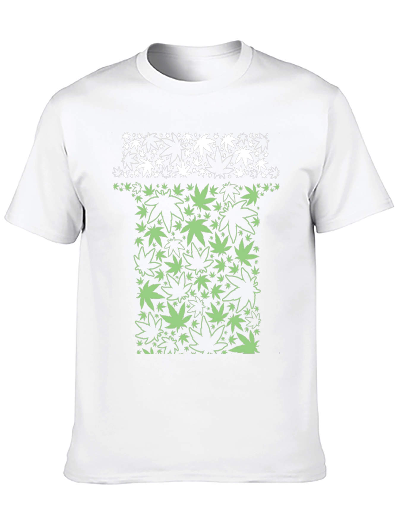 Marijuana Leaf Graphic T-Shirt - Black