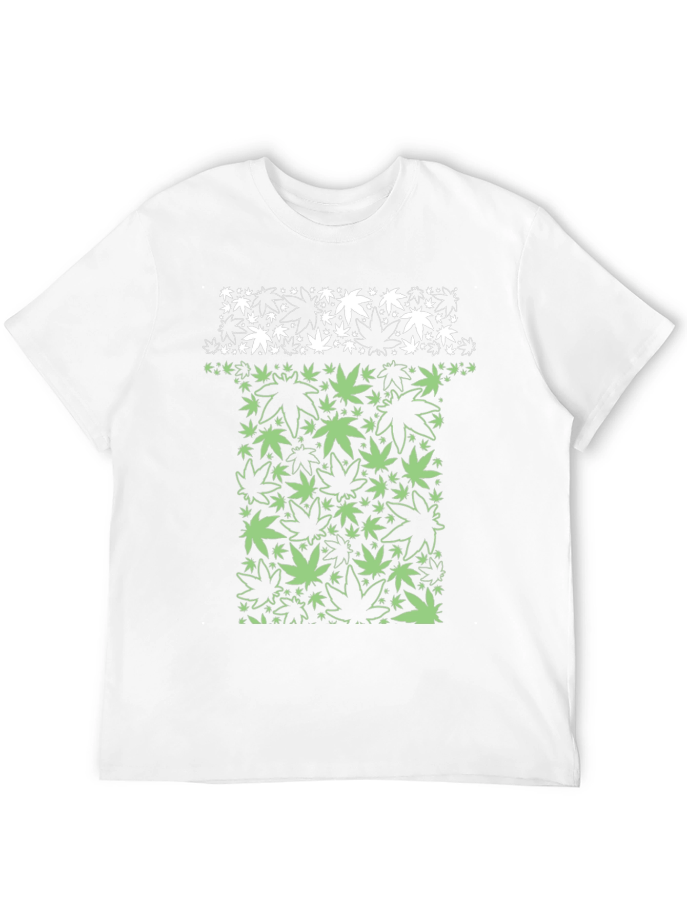 Marijuana Leaf Graphic T-Shirt - Black