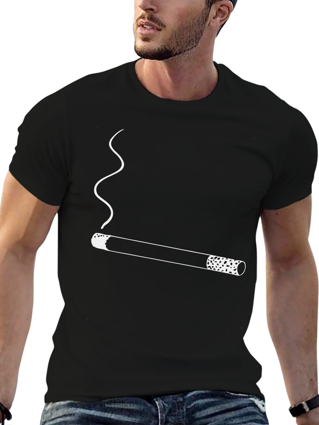 Cigarette Graphic Tee - Black T-Shirt