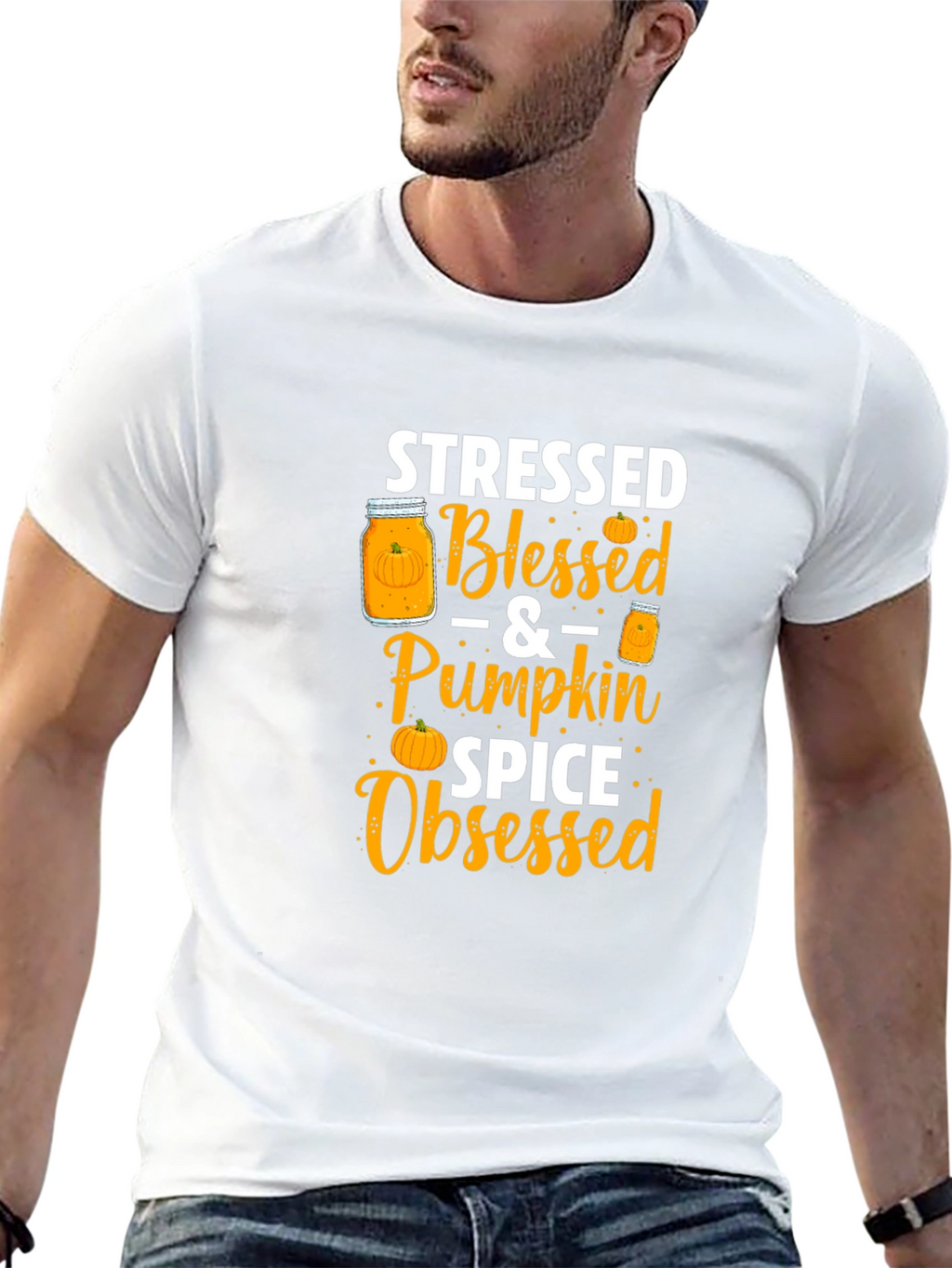 Stressed Blessed Pumpkin Spice Obsessed T-Shirt