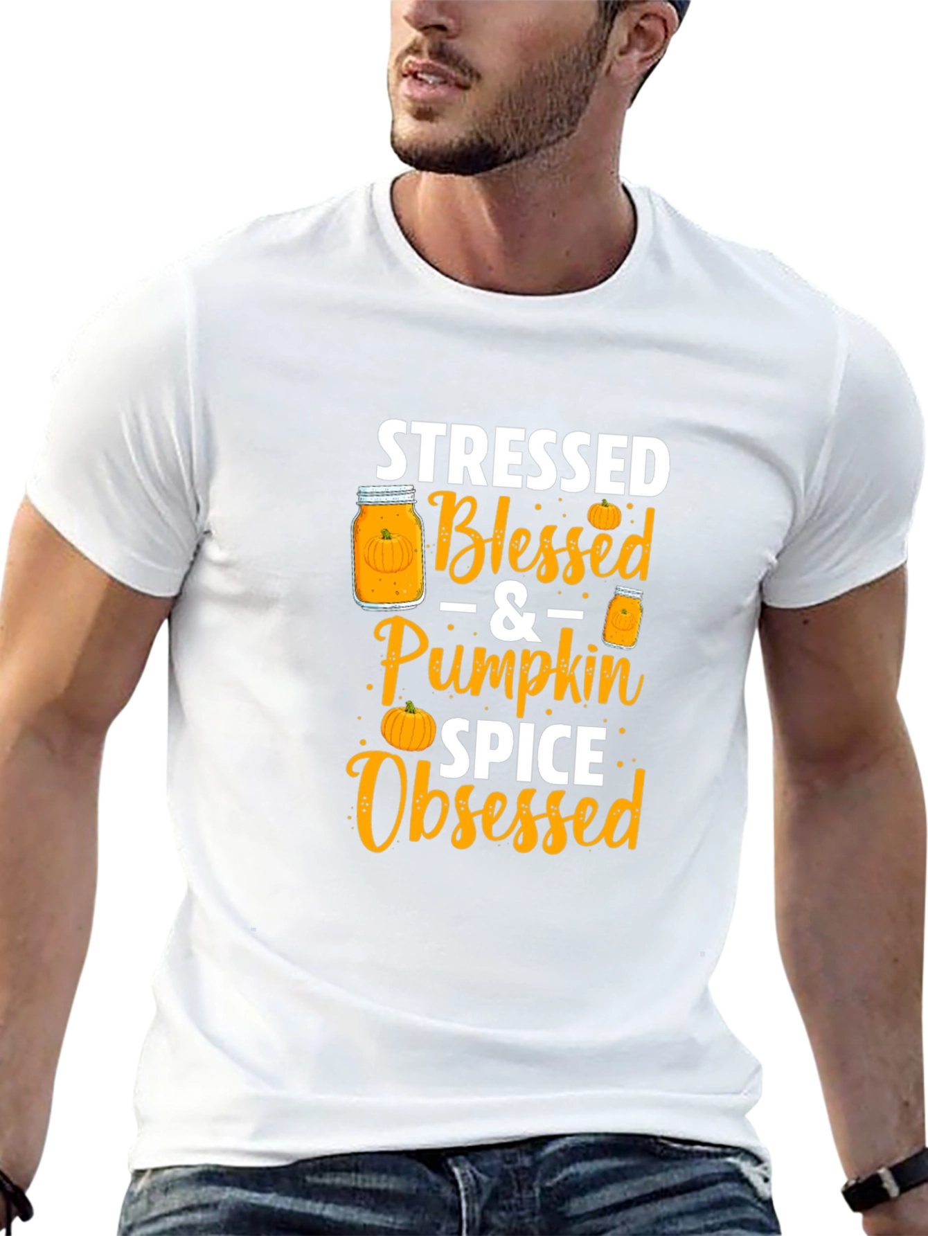 Stressed Blessed Pumpkin Spice Obsessed T-Shirt