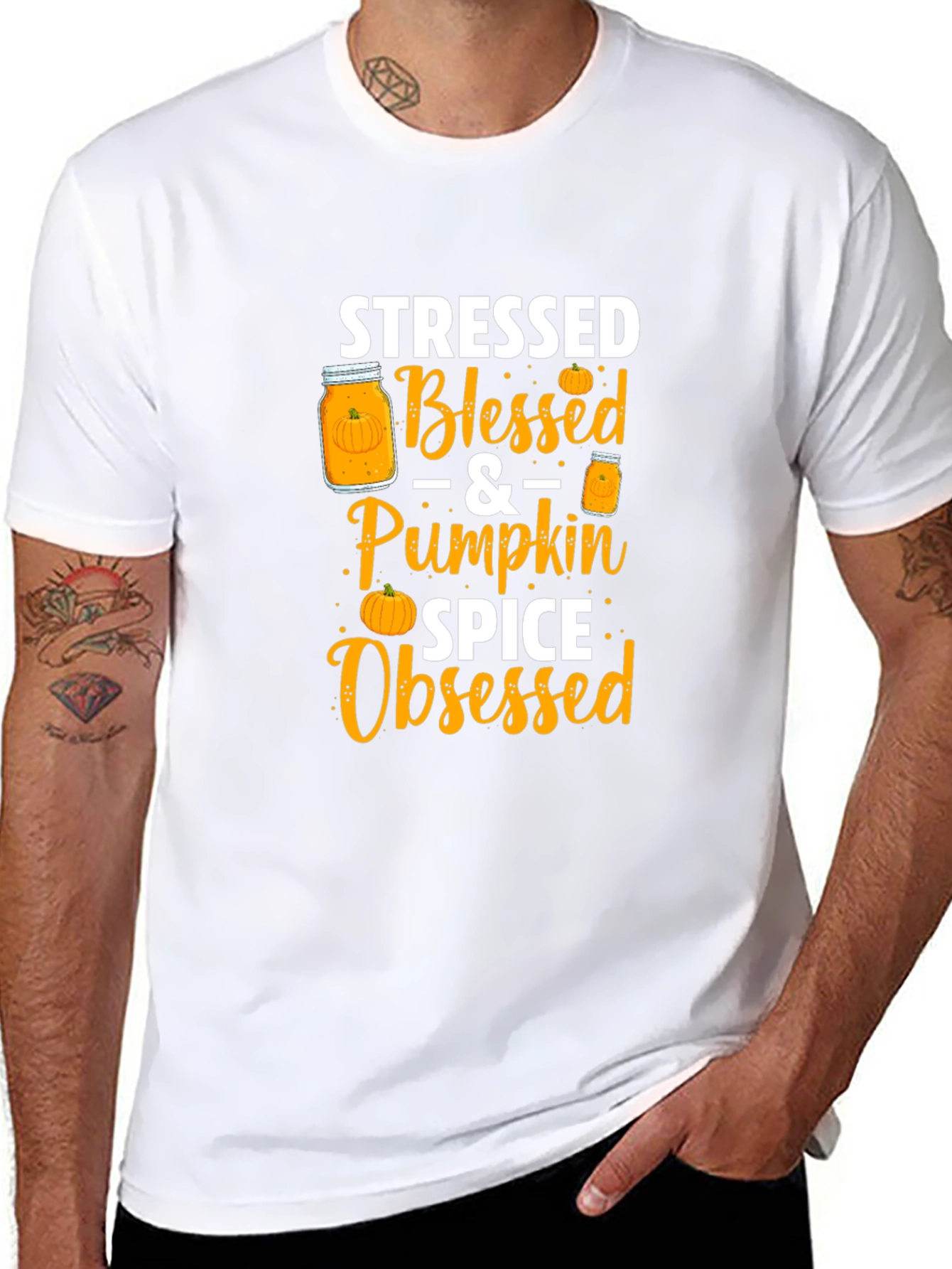 Stressed Blessed Pumpkin Spice Obsessed T-Shirt