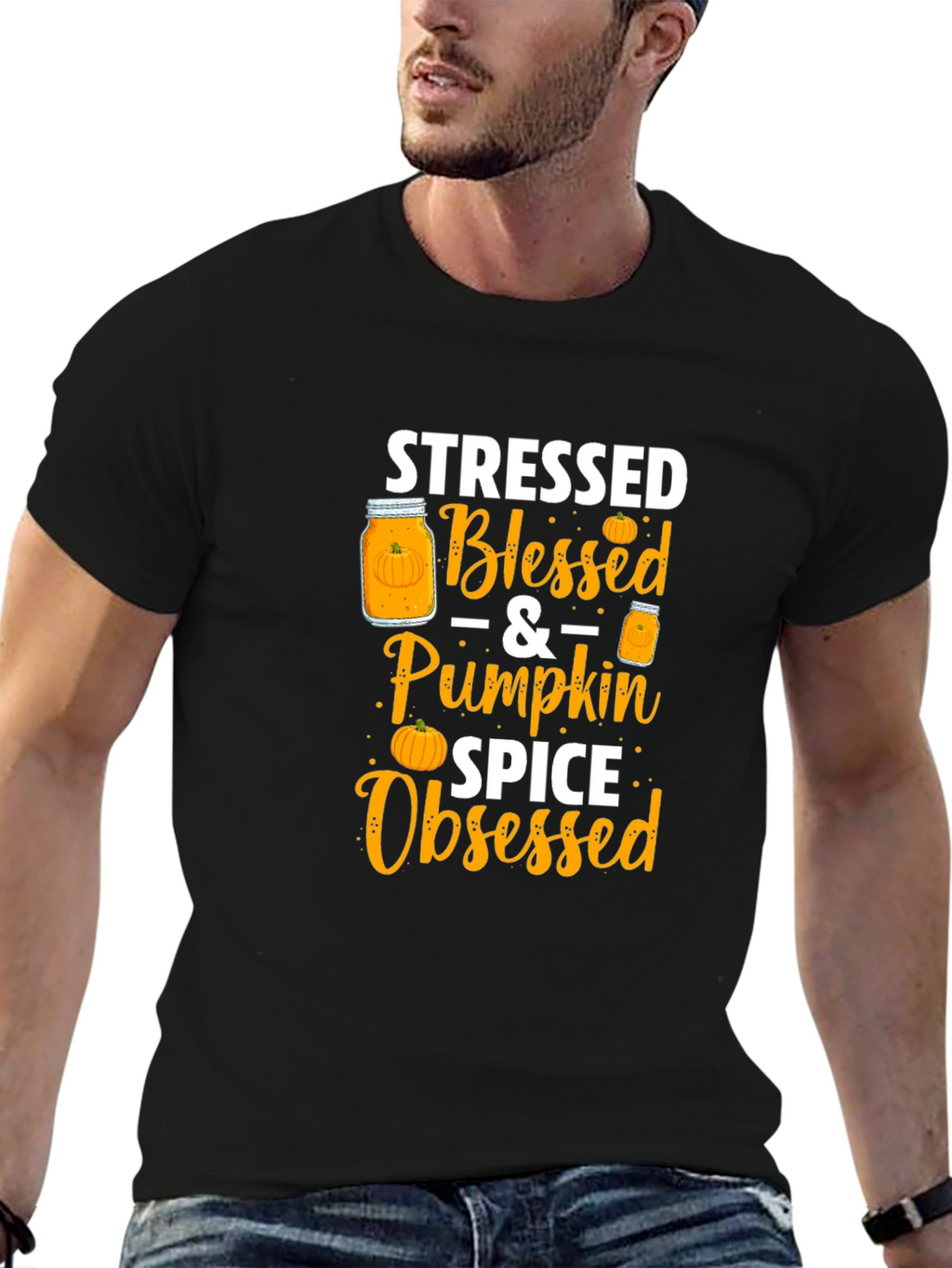 Stressed Blessed Pumpkin Spice Obsessed T-Shirt