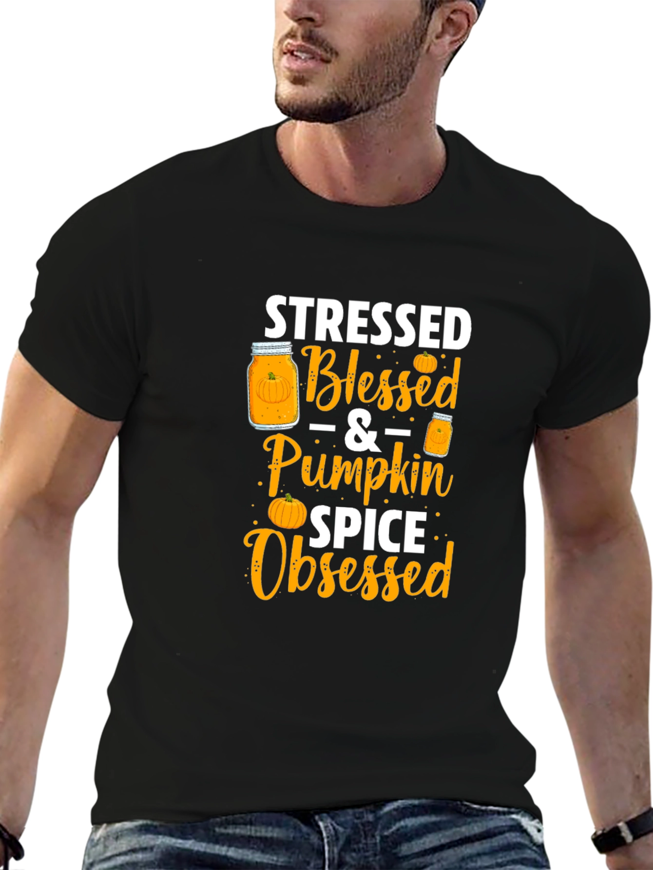 Stressed Blessed Pumpkin Spice Obsessed T-Shirt