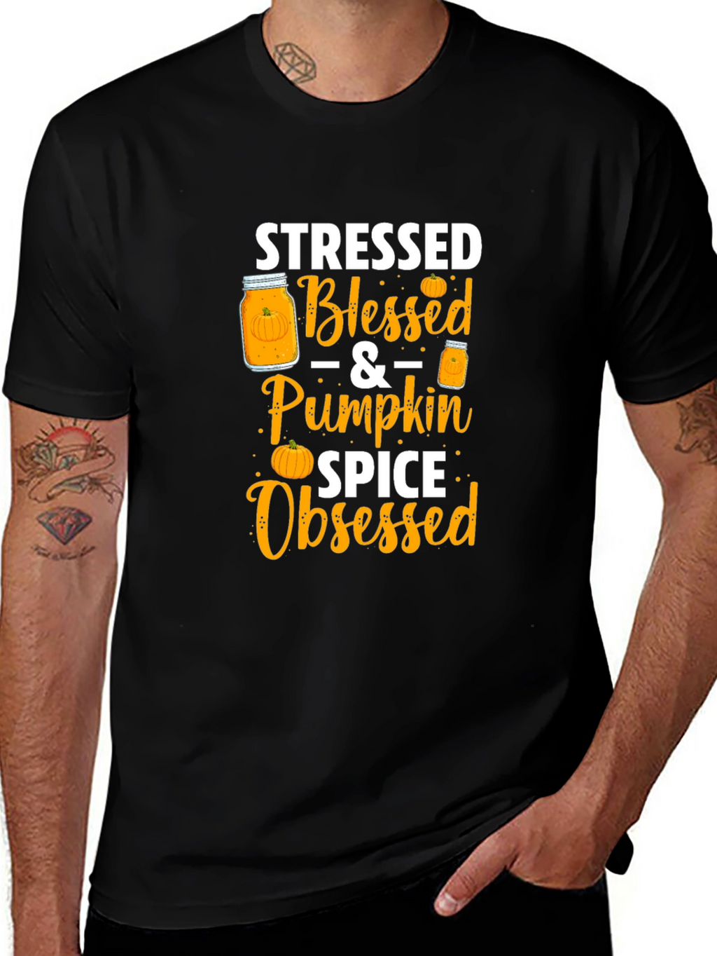 Stressed Blessed Pumpkin Spice Obsessed T-Shirt