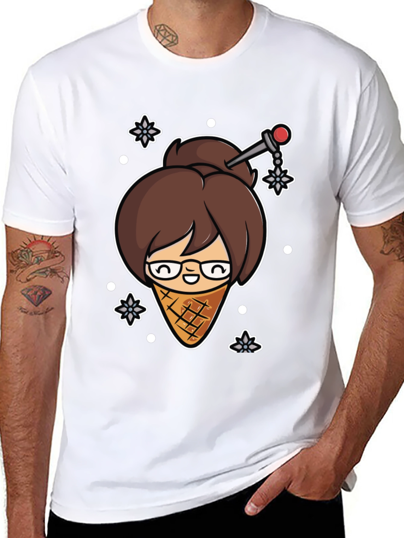 Ice Cream Mei T-Shirt - Black