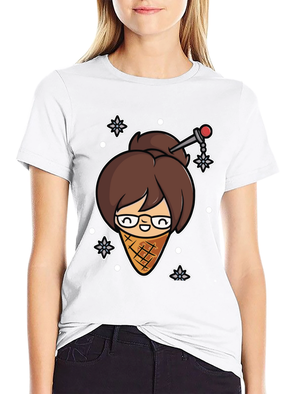 Ice Cream Mei T-Shirt - Black
