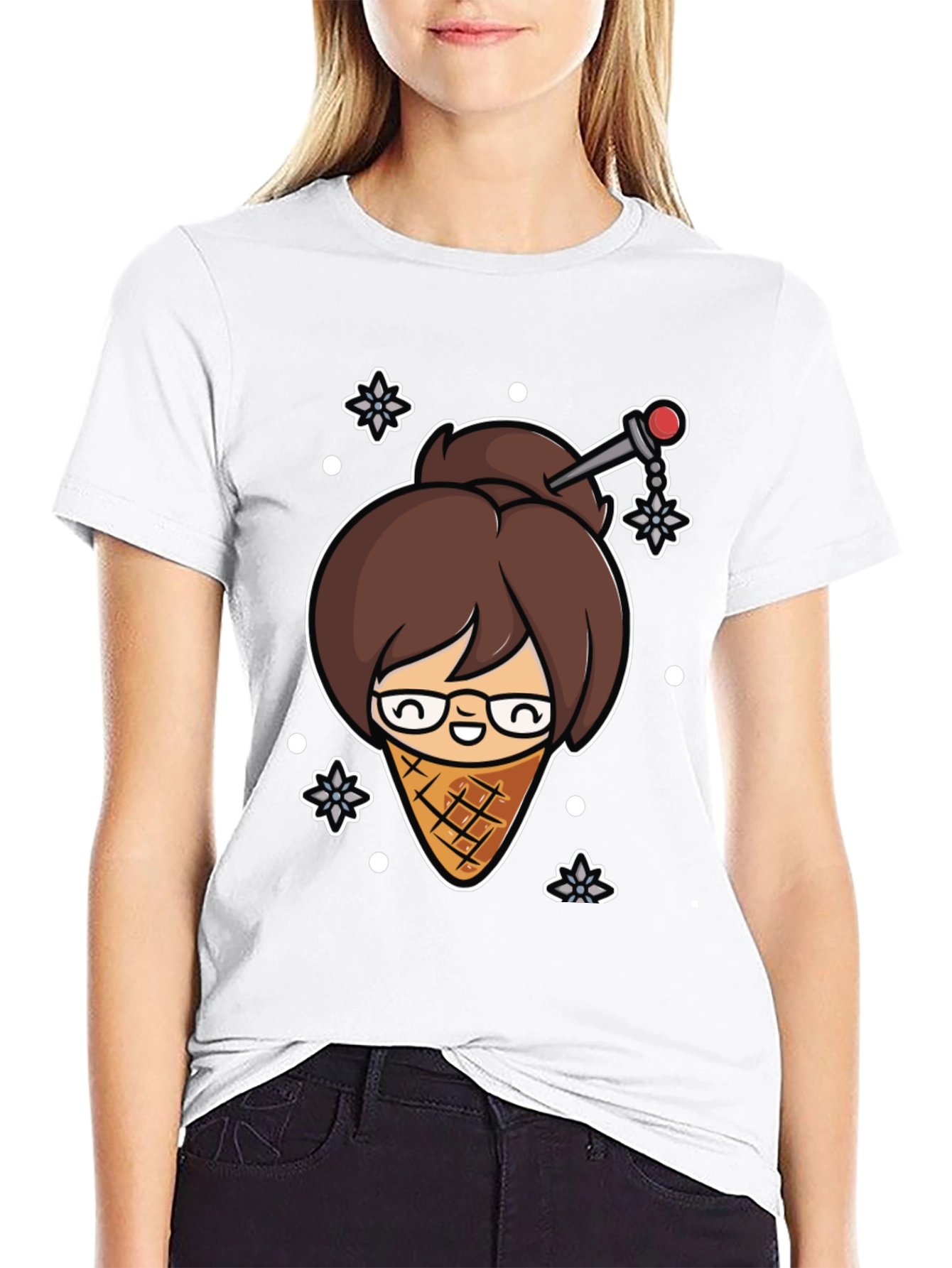 Ice Cream Mei T-Shirt - Black