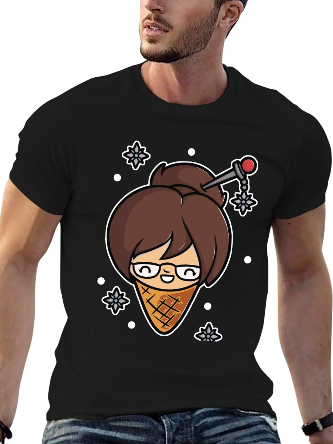 Ice Cream Mei T-Shirt - Black