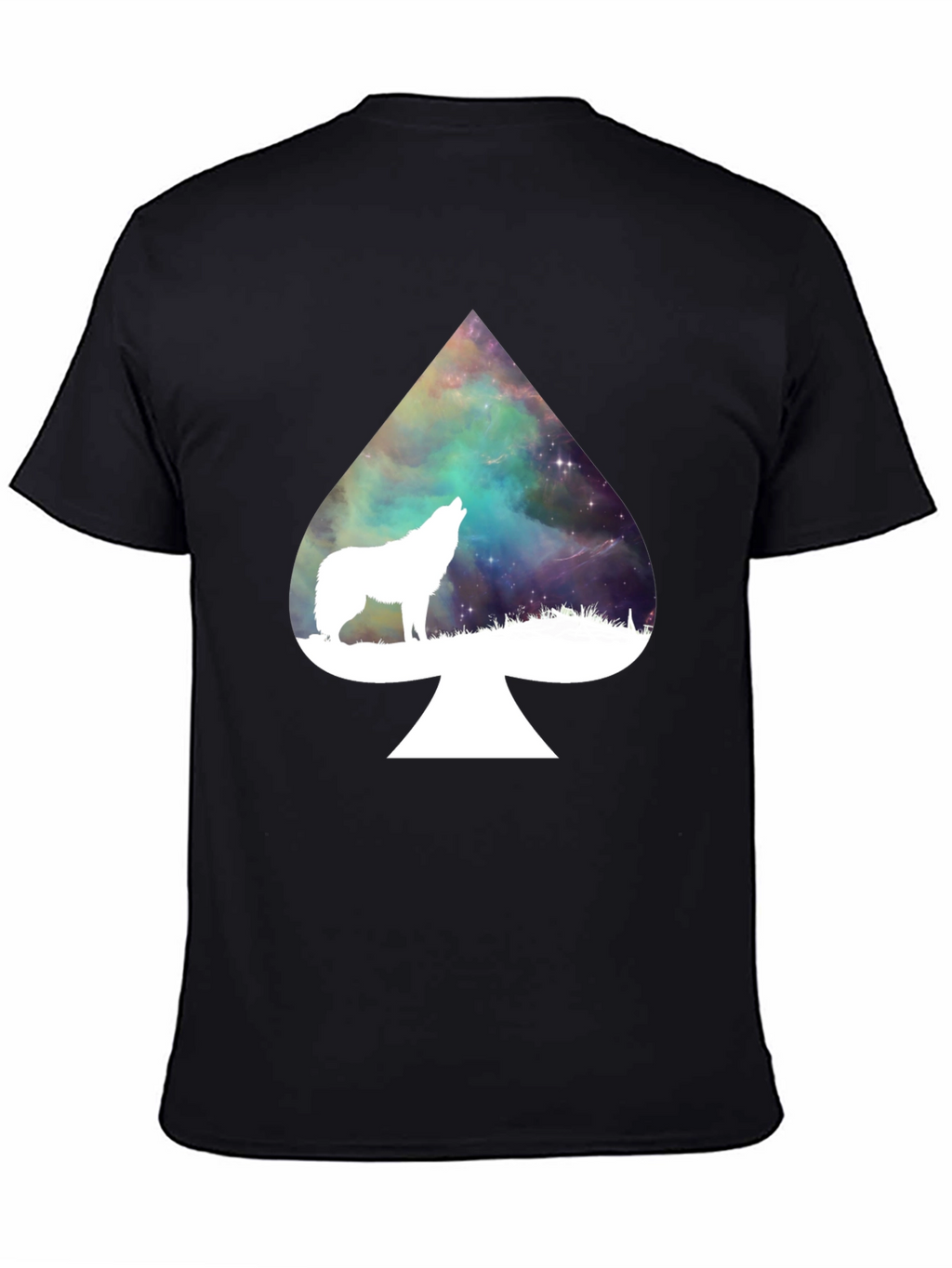 Wolf Spade T-Shirt - Galaxy Design