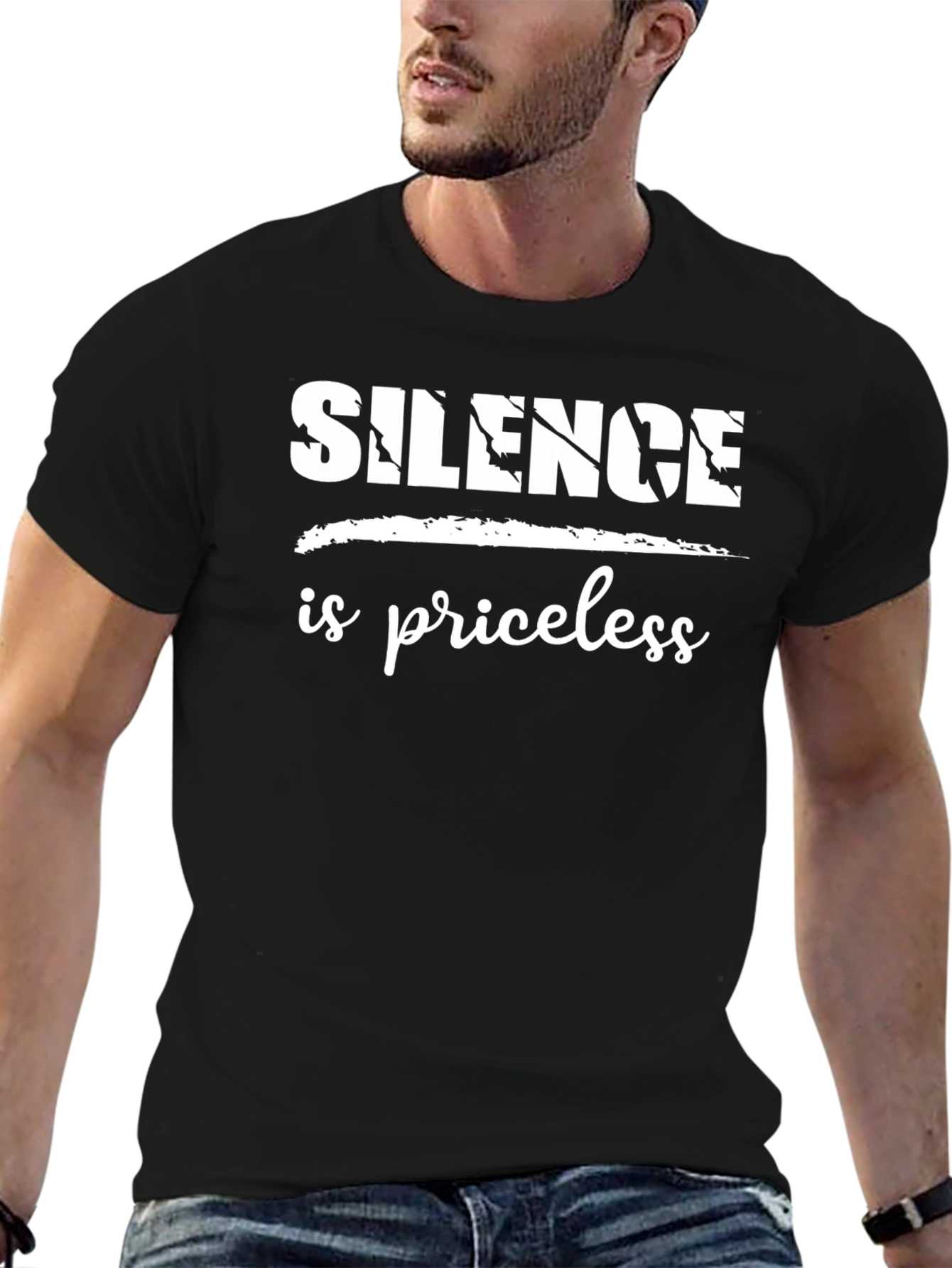 Silence is Priceless Black T-Shirt