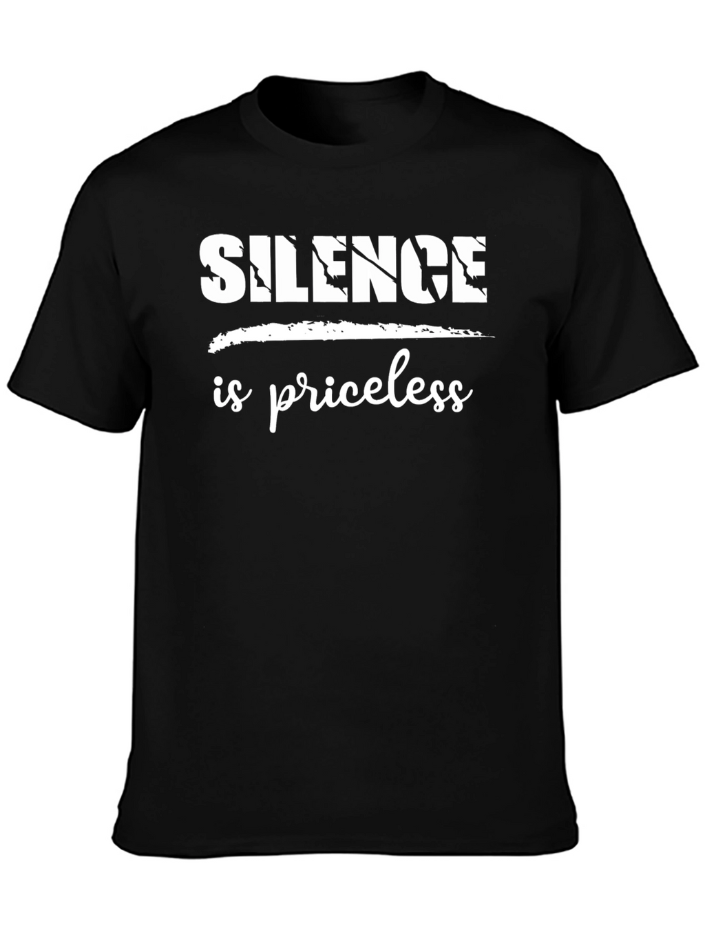 Silence is Priceless Black T-Shirt