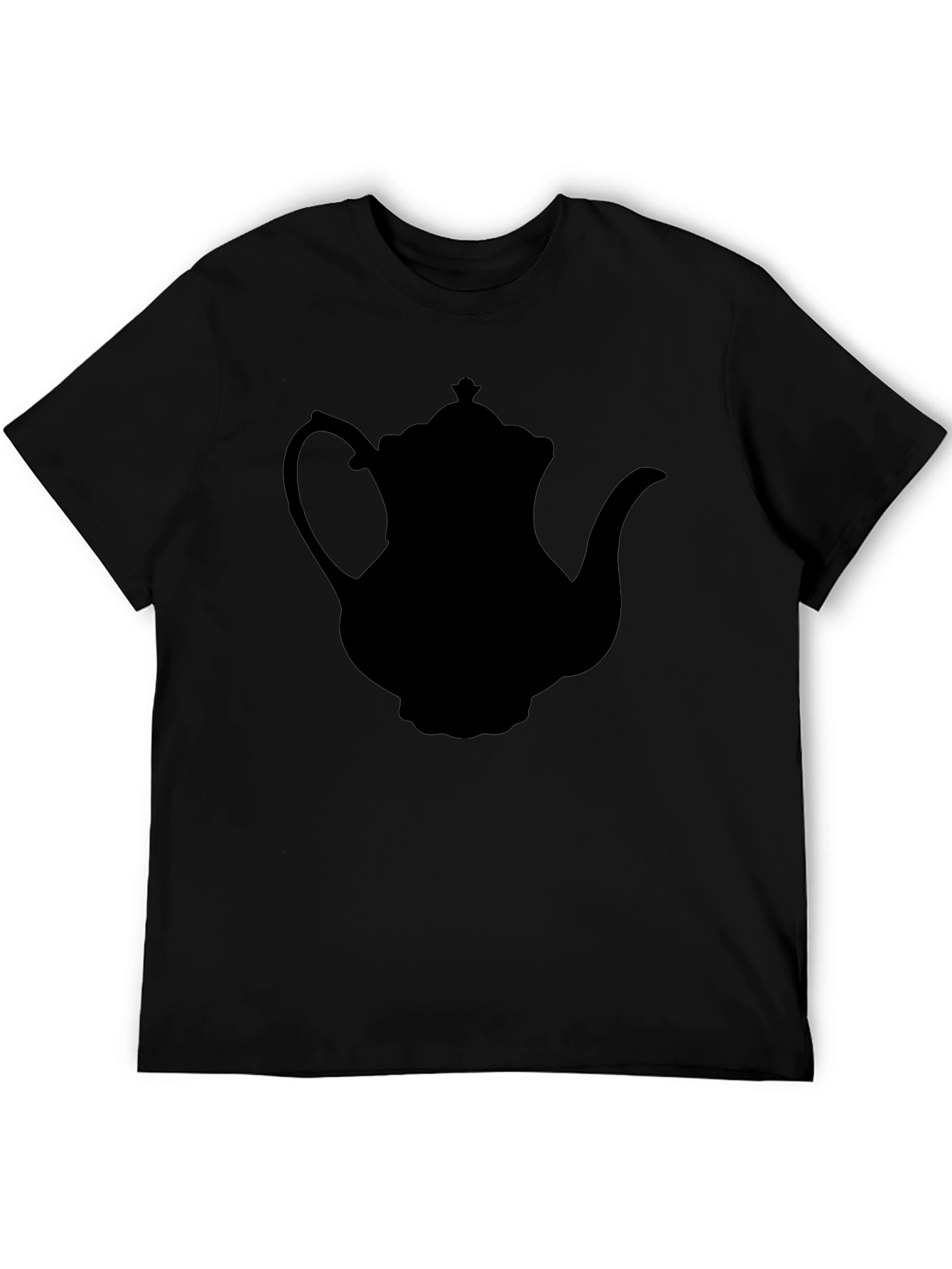Teapot Silhouette T-Shirt - Black Classic Style