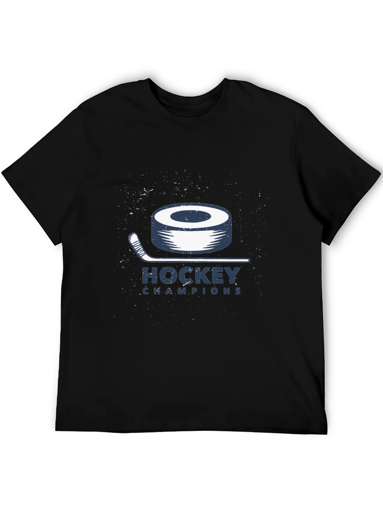 Hockey Champions Black Graphic T-Shirt