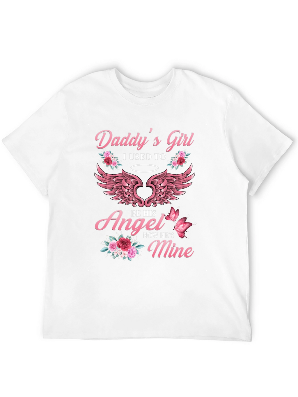 Daddys Girl Angel Wings Graphic T-Shirt