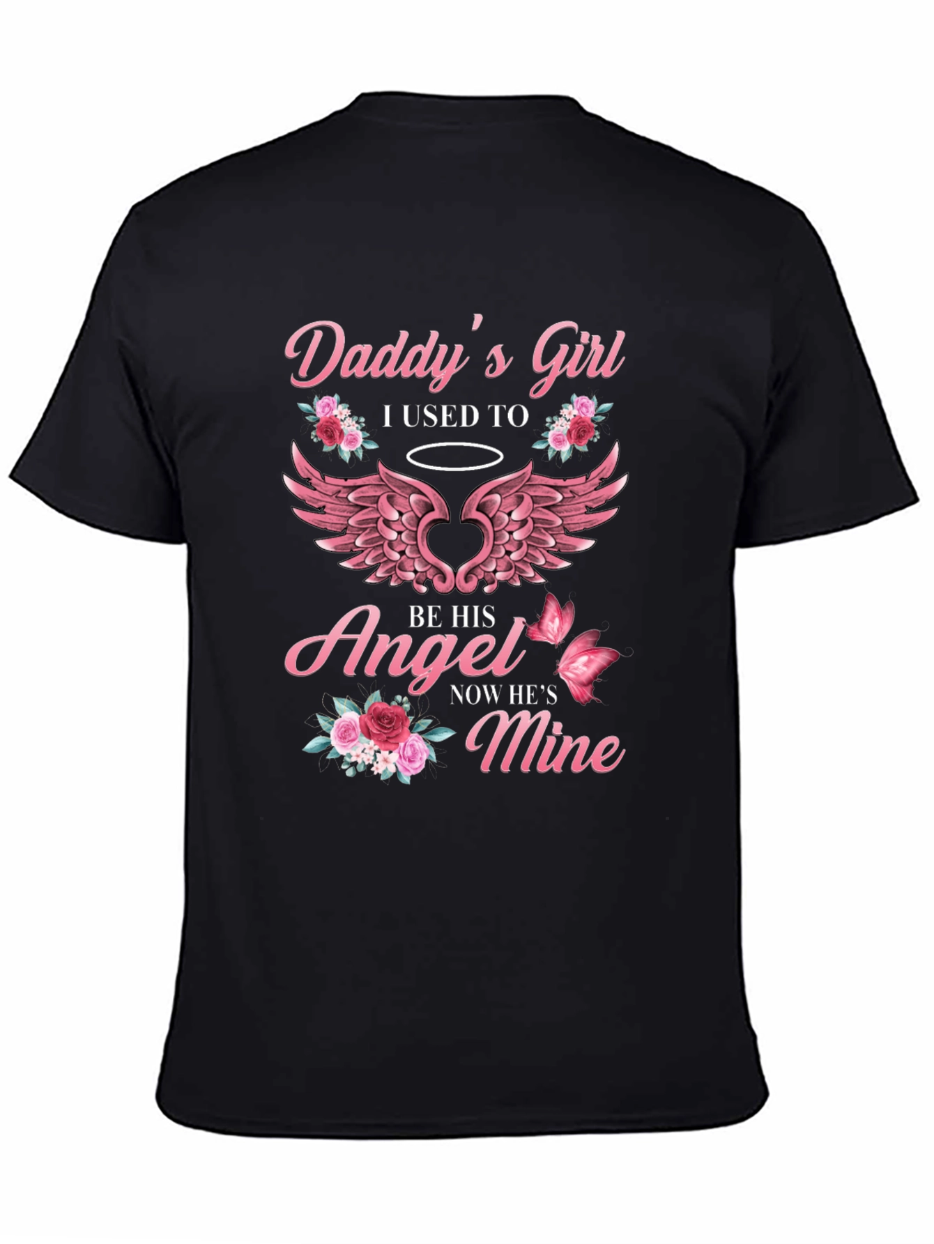 Daddys Girl Angel Wings Graphic T-Shirt