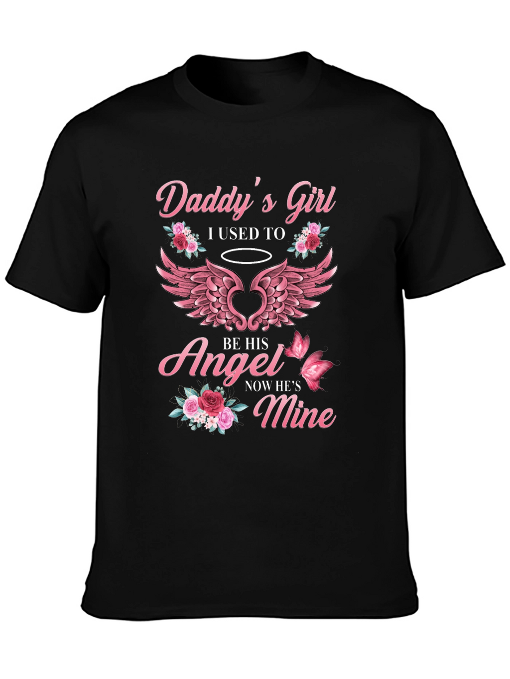 Daddys Girl Angel Wings Graphic T-Shirt