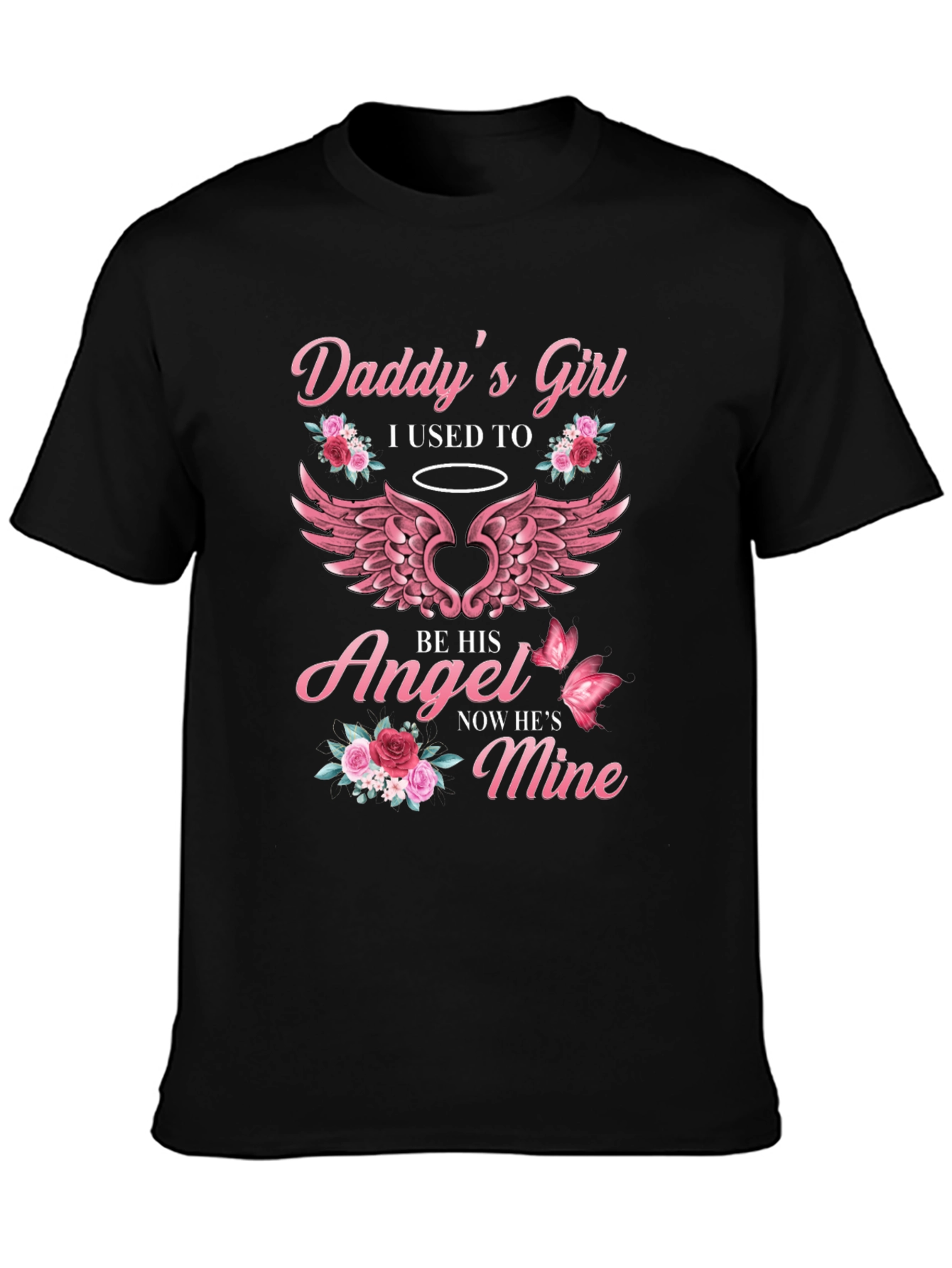 Daddys Girl Angel Wings Graphic T-Shirt