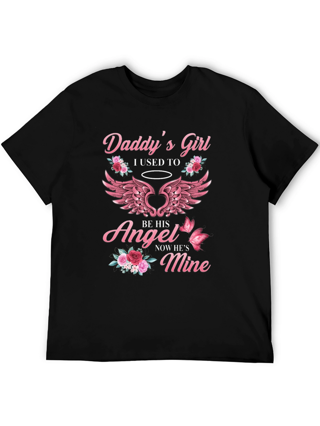 Daddys Girl Angel Wings Graphic T-Shirt